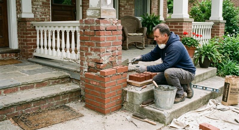 Brick Stairs Repair in Fallbrook, CA