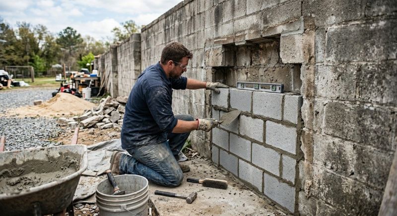 Concrete Block Repair in Anza, CA
