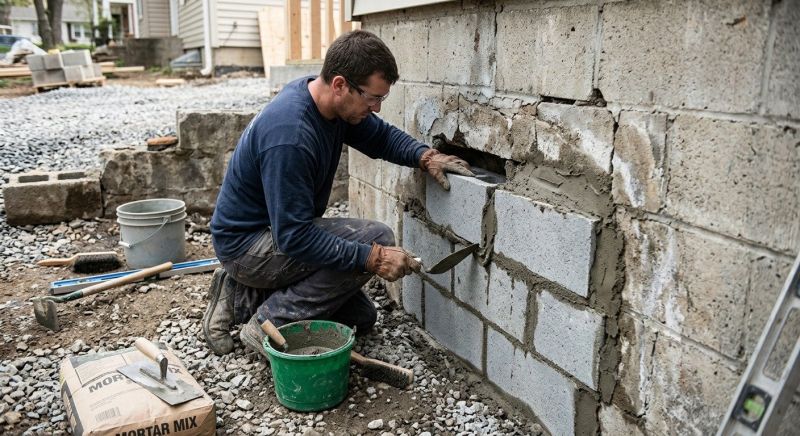 Concrete Block Wall Repair in Temecula, CA