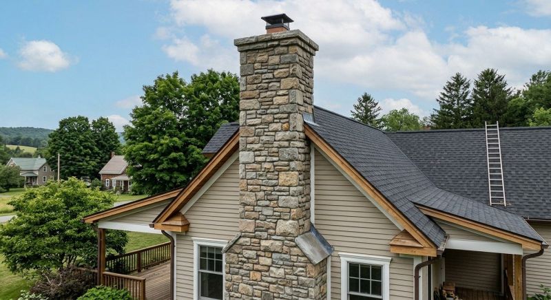 Stone Chimney Installation in Idyllwild, CA