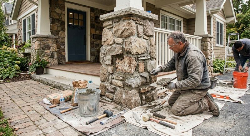 Stone Column Repair in Temecula, CA