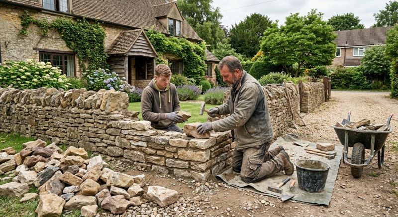 Stone Wall Repair in Winchester, CA